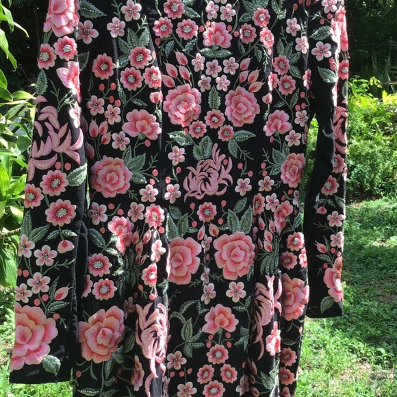 Vintage needle &thread embroidered Dress with under slip - Picture 10 of 12